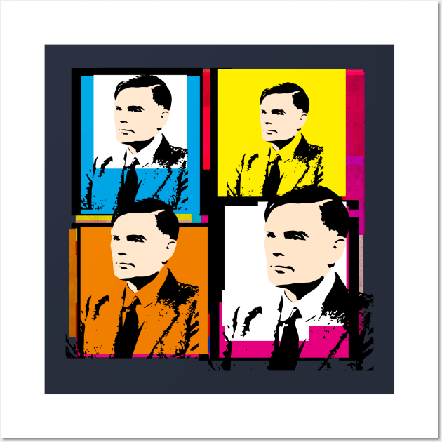 ALAN TURING - Enigma code-breaker, mathematician, computer scientist, logician, cryptanalyst, philosopher, and theoretical biologist Wall Art by CliffordHayes